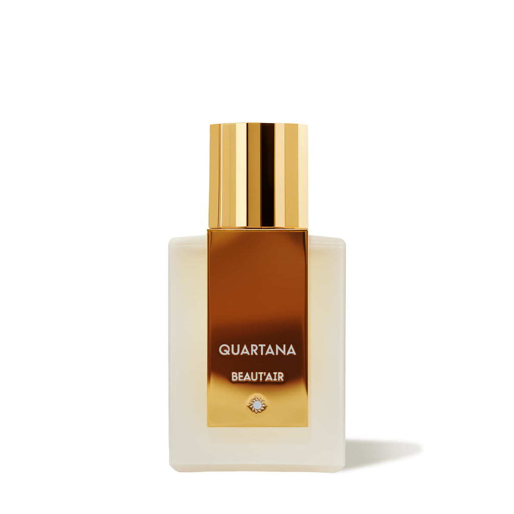 Beaut'Air 50mL eau de parfum bottle by PARFUMS QUARTANA on white